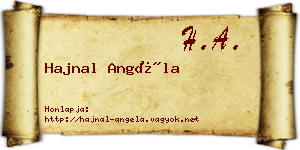 Hajnal Angéla névjegykártya